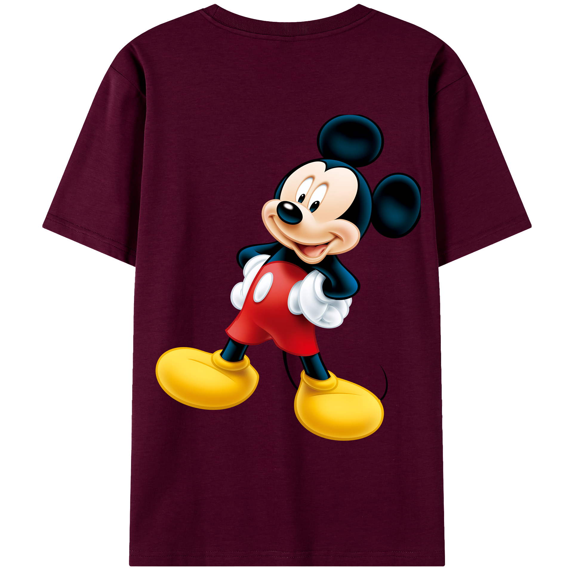 ミッキーマウス Mickey Mouse レディース半袖Tシャツ(バックプリント)